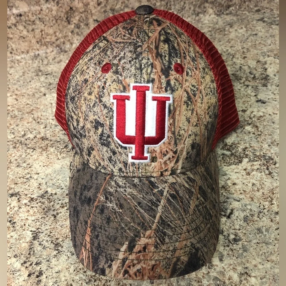 Indiana IU SnapBack Camo Trucker Hat